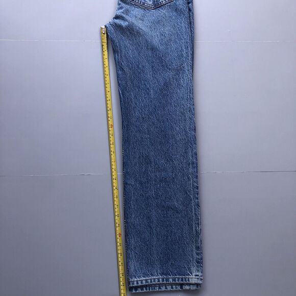 Reformation Women Size 23 Abby High Rise Straight Jeans in Colorado Sparkle Blue - Picture 11 of 13